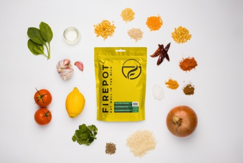 Dal z ryżem i szpinakiem Firepot XL, 800g/750 kcal