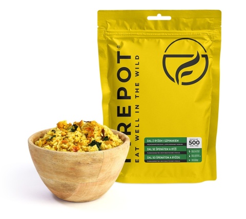 Dal z ryżem i szpinakiem Firepot REG, 535g/500 kcal