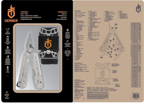 Zestaw Gerber Multitool Truss + Minimalistyczny Portfel BARBILL Gift Box EDC