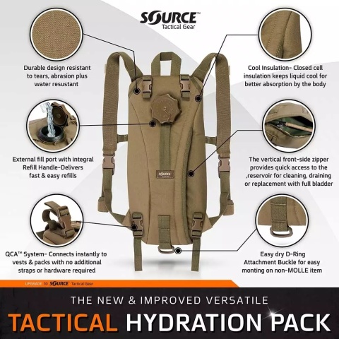 Zestaw hydracyjny Source Tactical 2L black