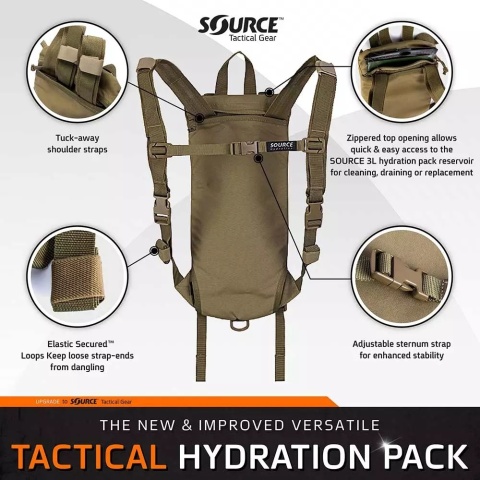 Zestaw hydracyjny Source Tactical 2L black
